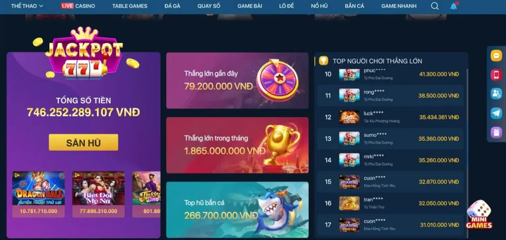 Hoàn trả hàng ngày hihi88 nổ hũ